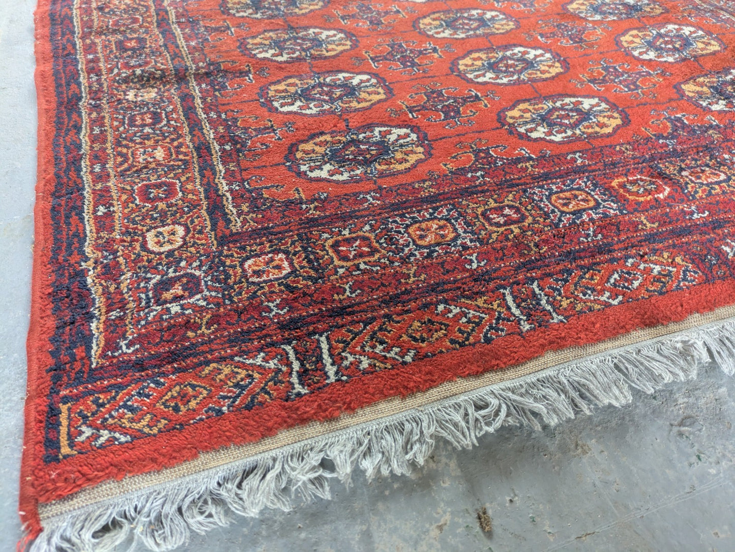 Quality Vintage Bokhara Hand Woven Silk Hanging Jahore Rug 132.5x 178cm Carpet 