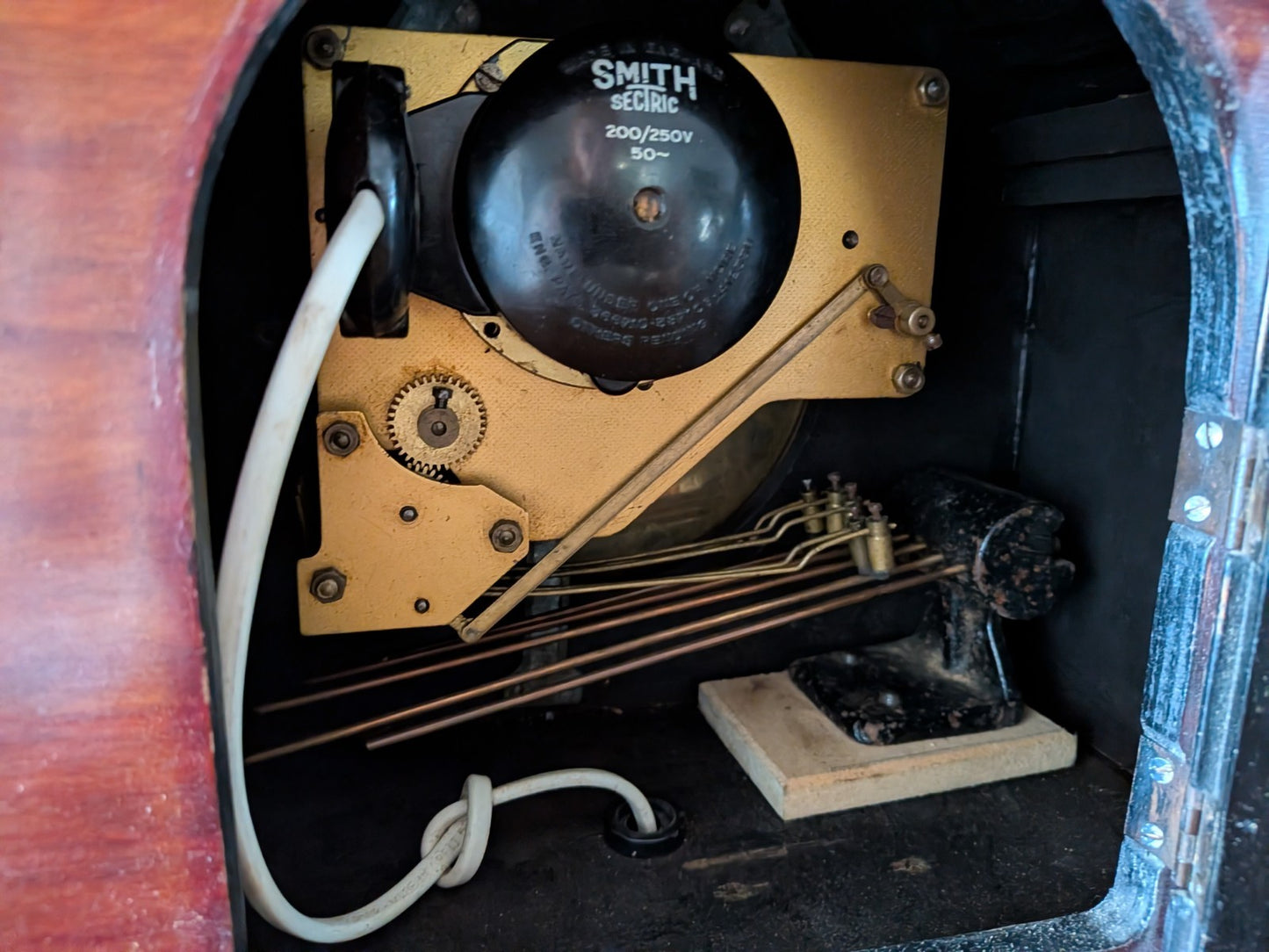 SMITH Electric Clock Mantle Vintage Antique 1920- 1930’S Art Deco Working Chimes