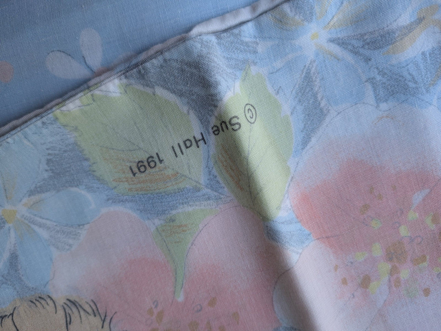 Snatch Dog Duvet Cover Pillowcase Vintage 90s Sue Hall Fabric Set Sheet Blue