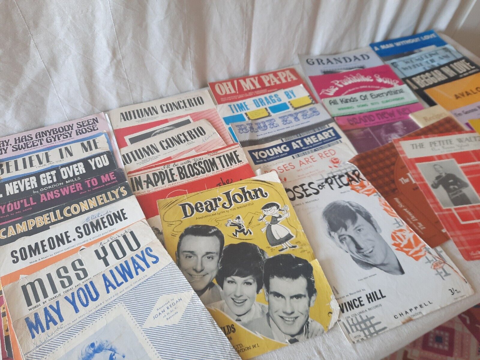 Vintage Lot Piano Sheet Music Manuscript Classic Papers Retro Mixed Rare Antique