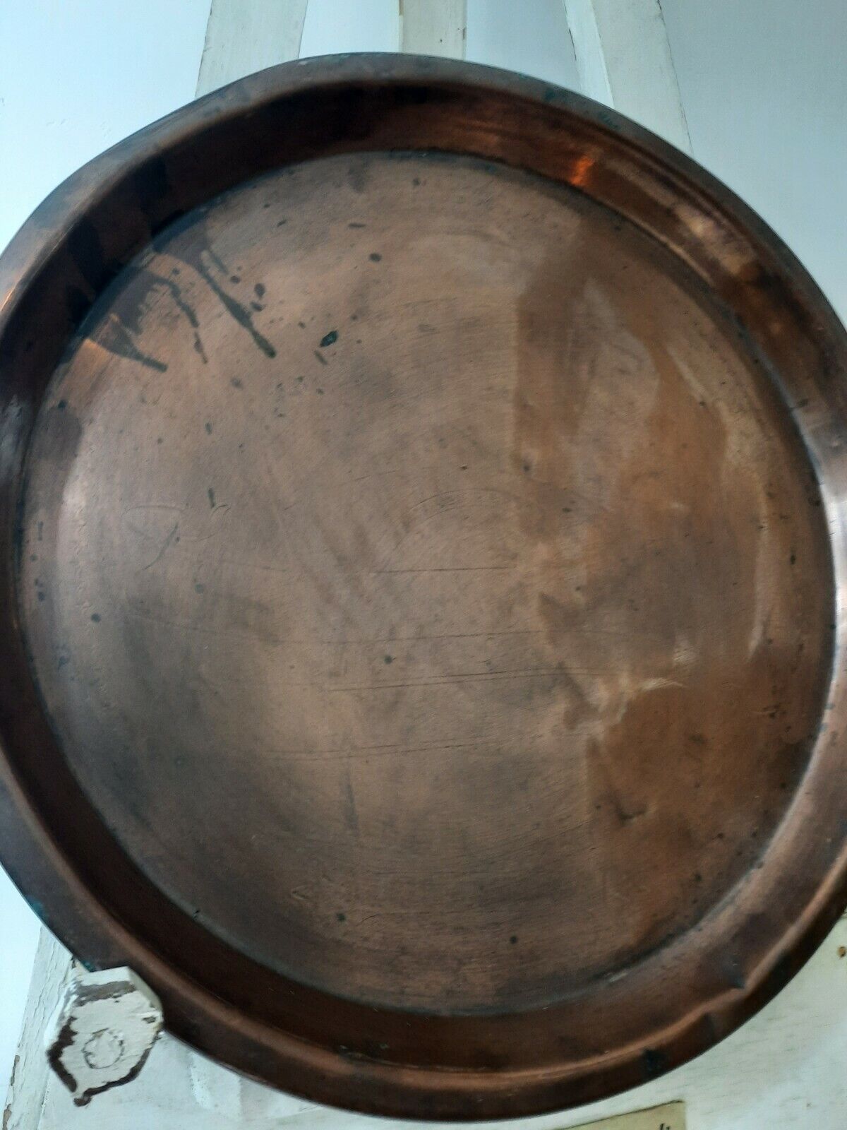 Antique Copper Teachers Highland Cream Whisky Pub Tray Distillers Collectors 