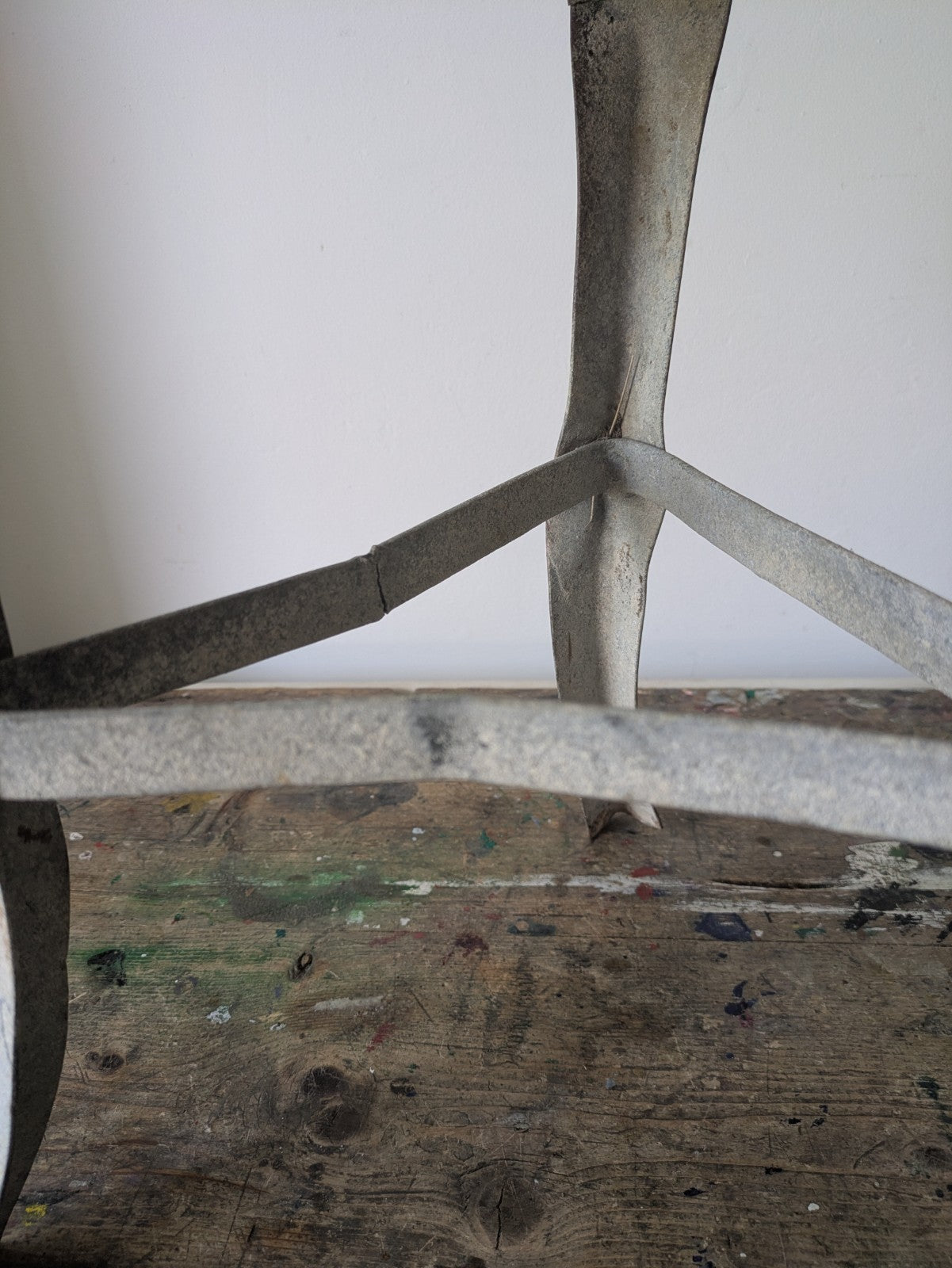 Vintage Galvanised Three Legged Milking Stool Chair Dairy Stool Seat Barn Prop