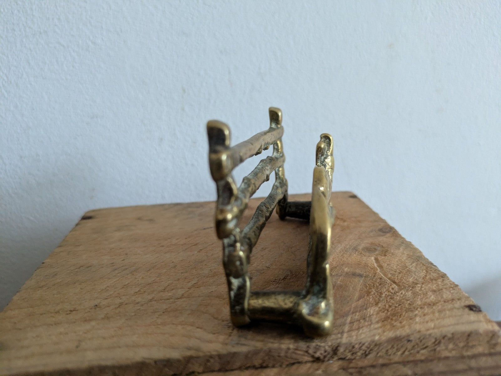 Antique Brass Letter Rack Circa 1890 Fox By The Fence Ornate Design Vintage Vgc