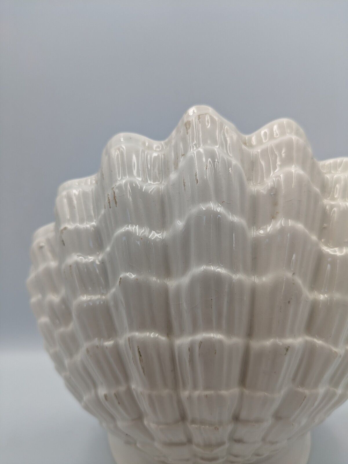 Rare Rita Dal Pra Shell Vase White Vintage Italy Mano R Eredi Nove Vicenza White