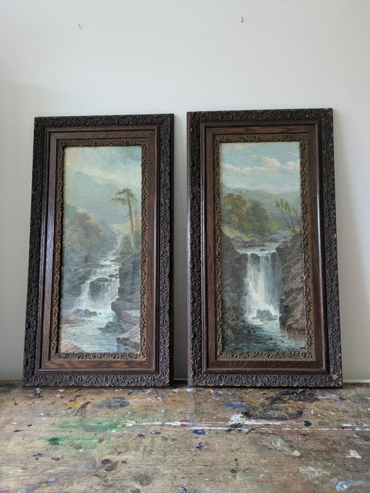 Antique Victorian River Landscape Framed Prints by George Beetholme 1830-1880