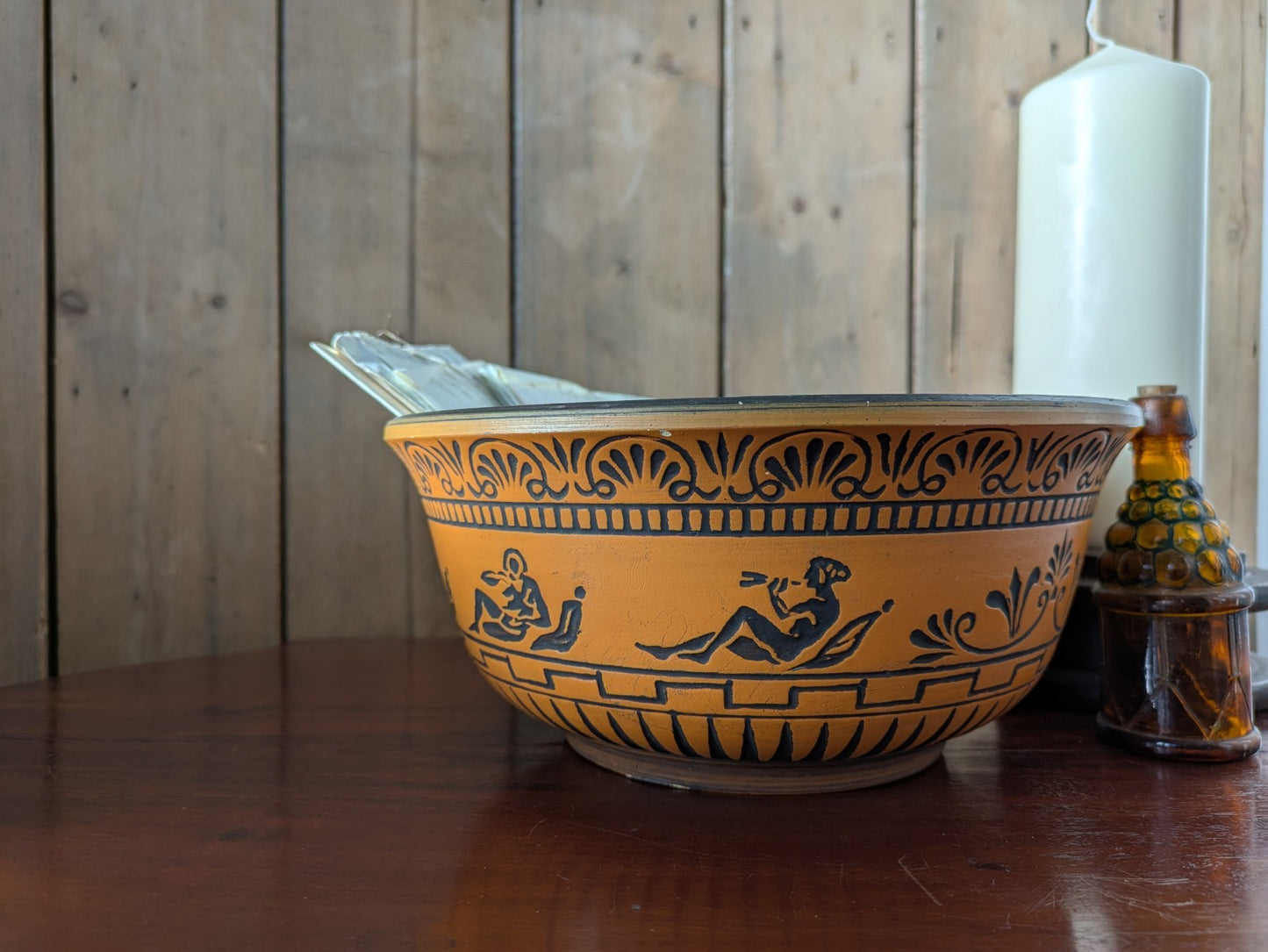 Rogild Danmark 203 vintage large Denmark ceramic bowl planter Neoclassical Vgc