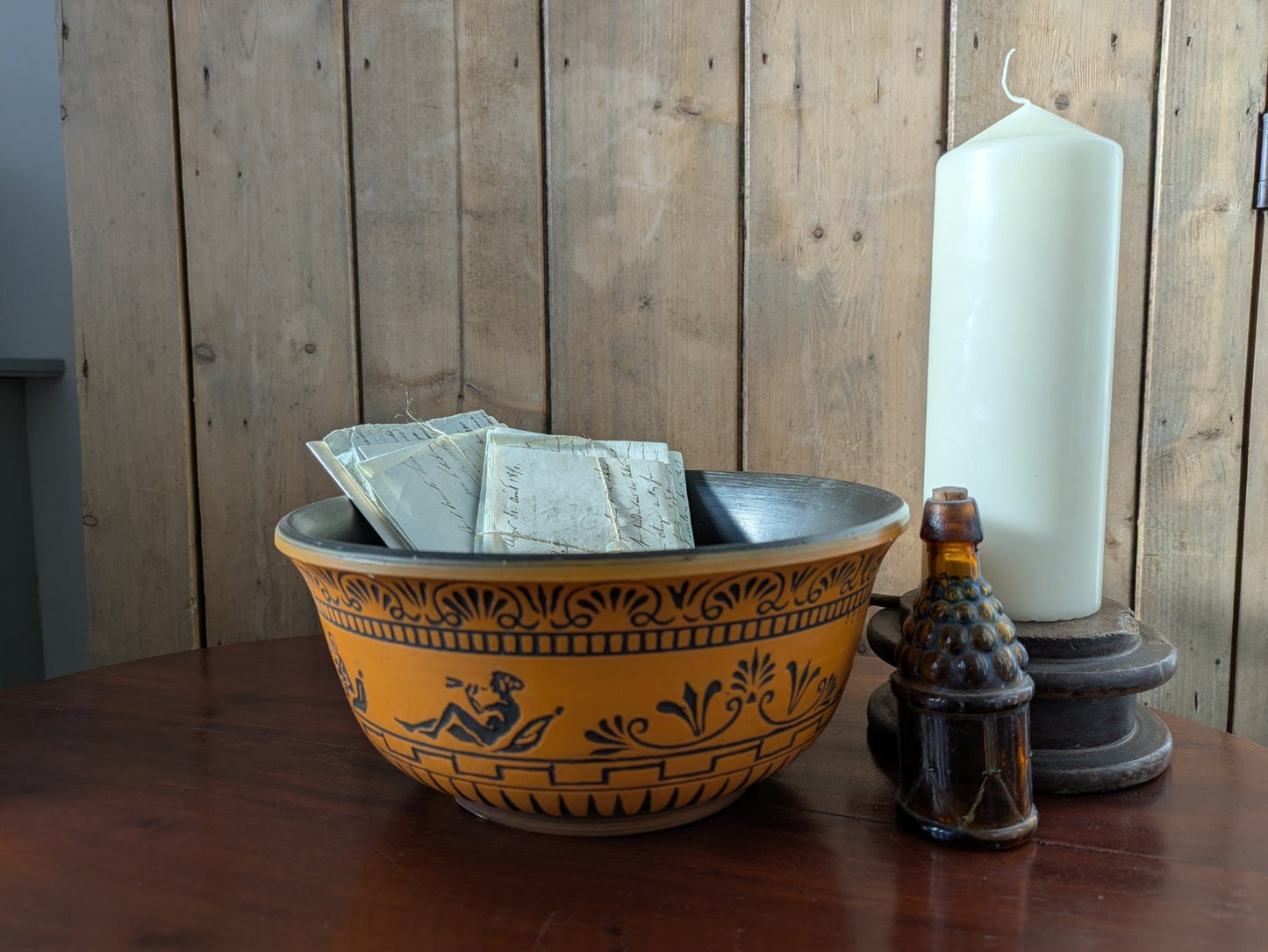 Rogild Danmark 203 vintage large Denmark ceramic bowl planter Neoclassical Vgc