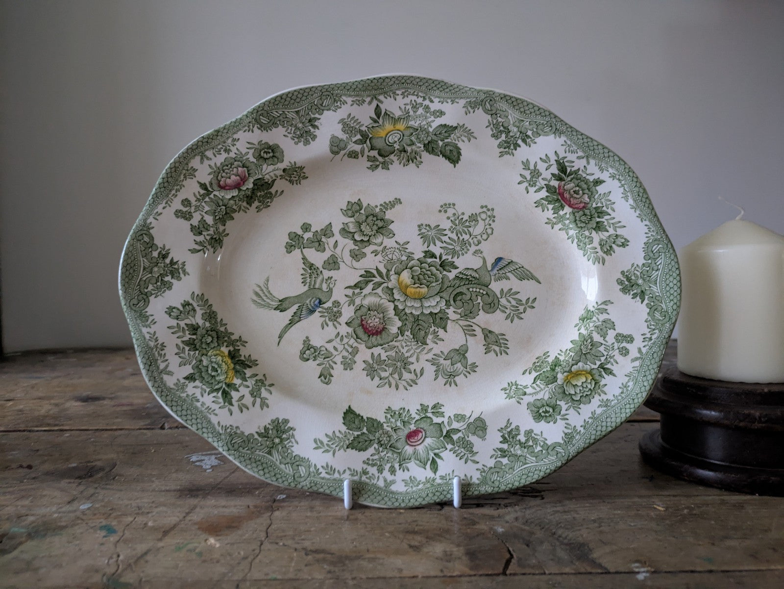 Enoch Wedgwood Tunstall ltd Kent Under plate Oval Platter Vintage Hand Engraved