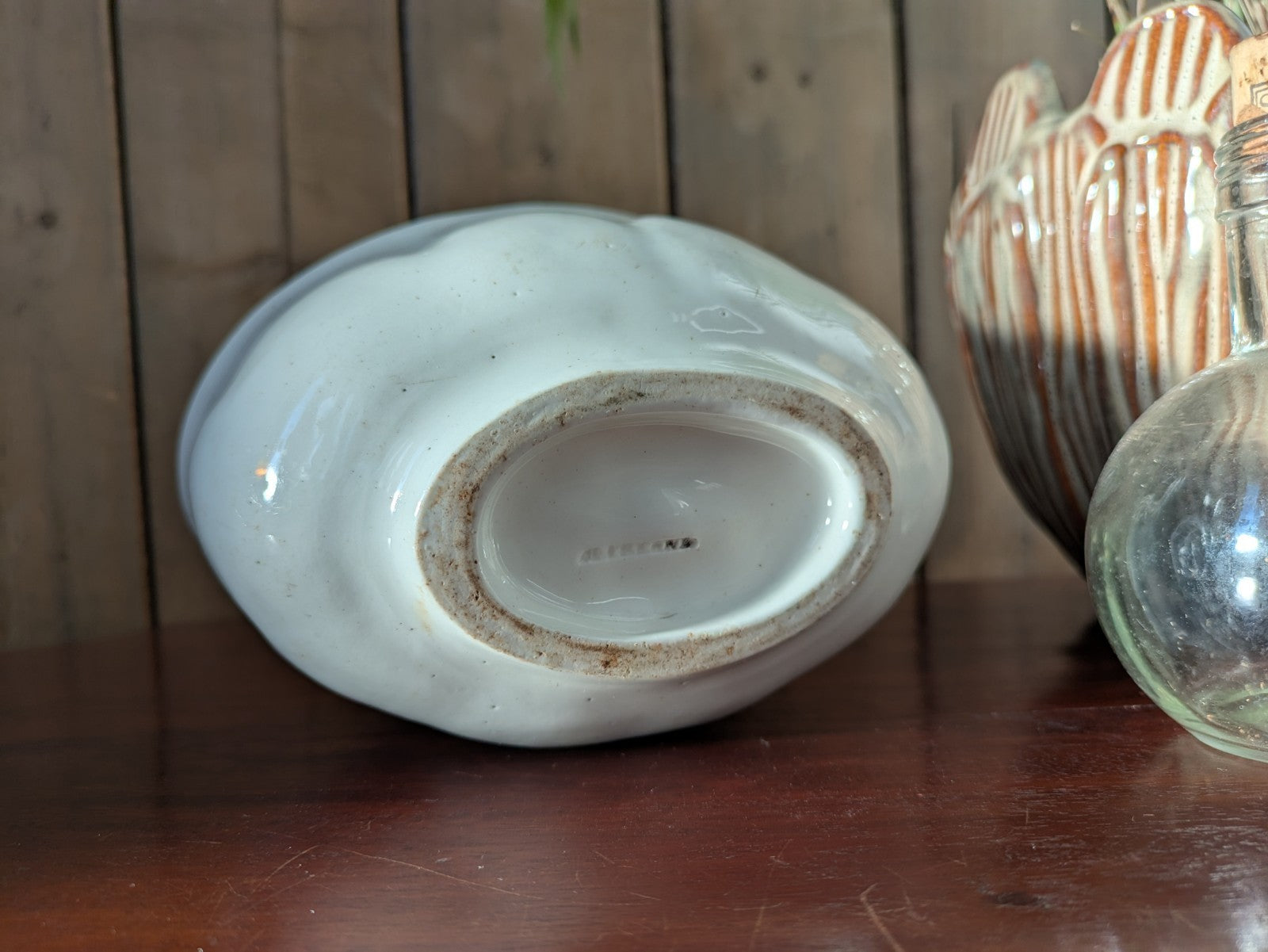 Antique Vintage Copeland White Ironstone Fluted Jelly Mould Pattern Ware Old Vgc