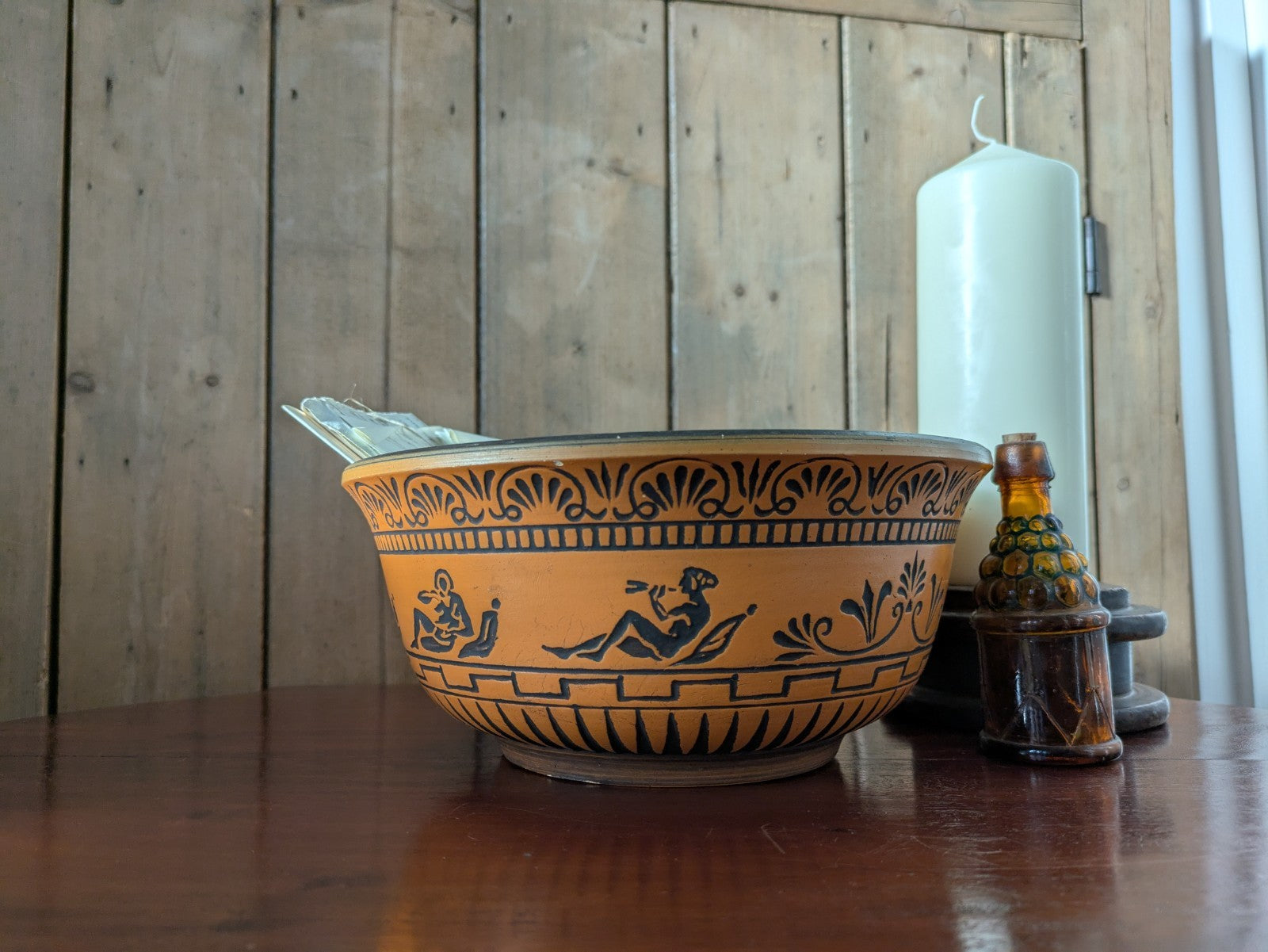 Rogild Danmark 203 vintage large Denmark ceramic bowl planter Neoclassical Vgc