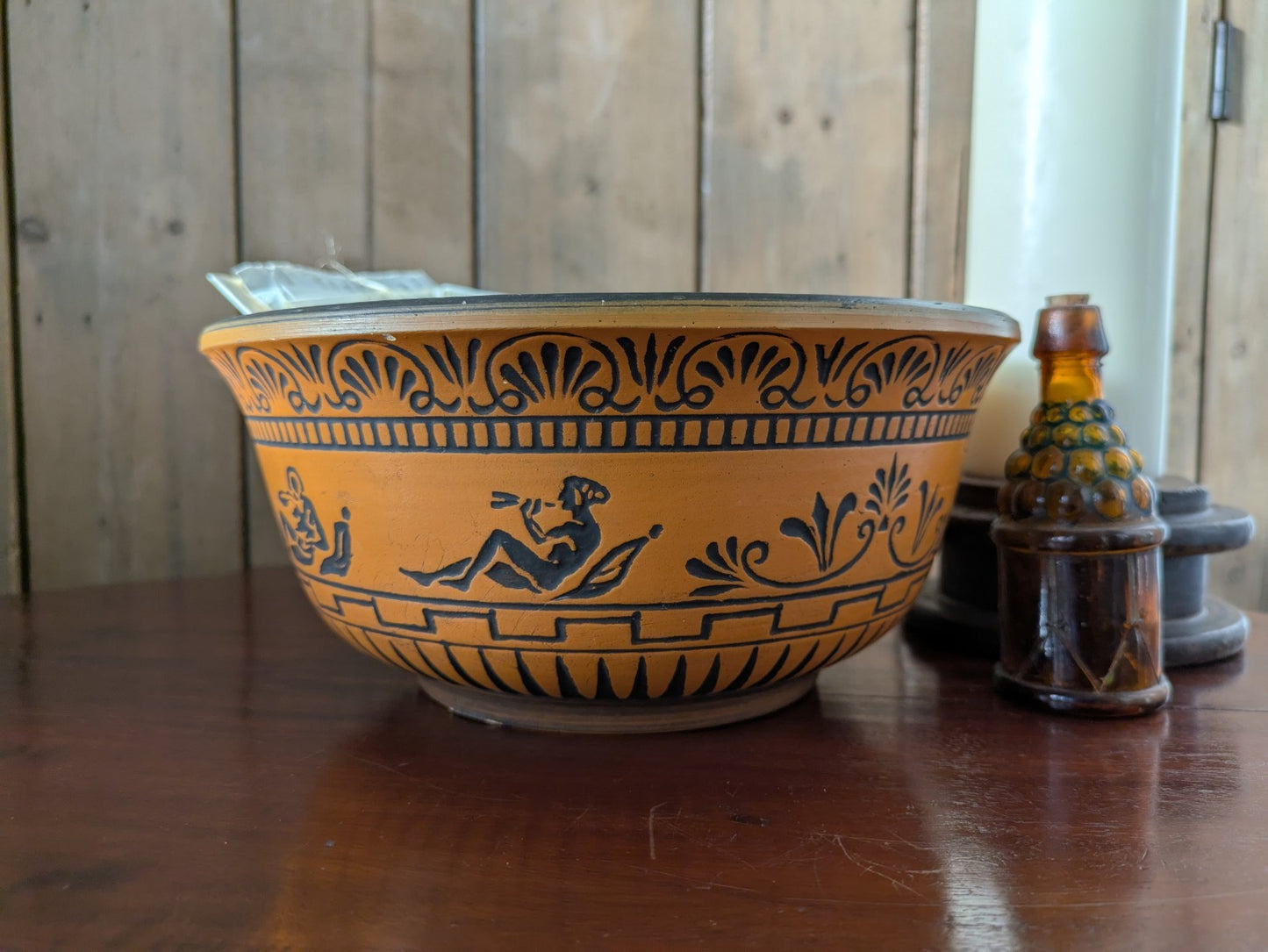 Rogild Danmark 203 vintage large Denmark ceramic bowl planter Neoclassical Vgc