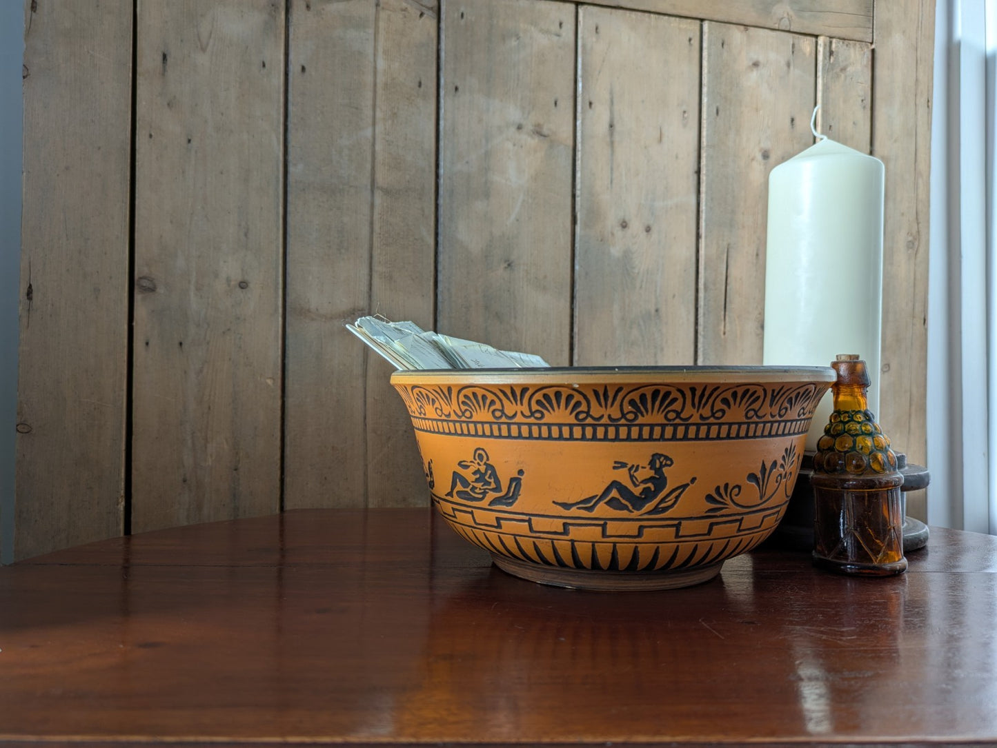 Rogild Danmark 203 vintage large Denmark ceramic bowl planter Neoclassical Vgc