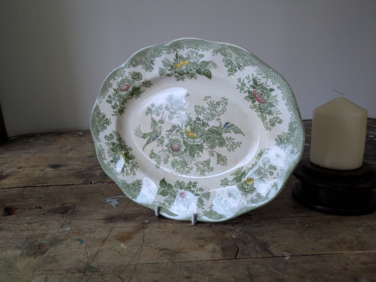 Enoch Wedgwood Tunstall ltd Kent Under plate Oval Platter Vintage Hand Engraved