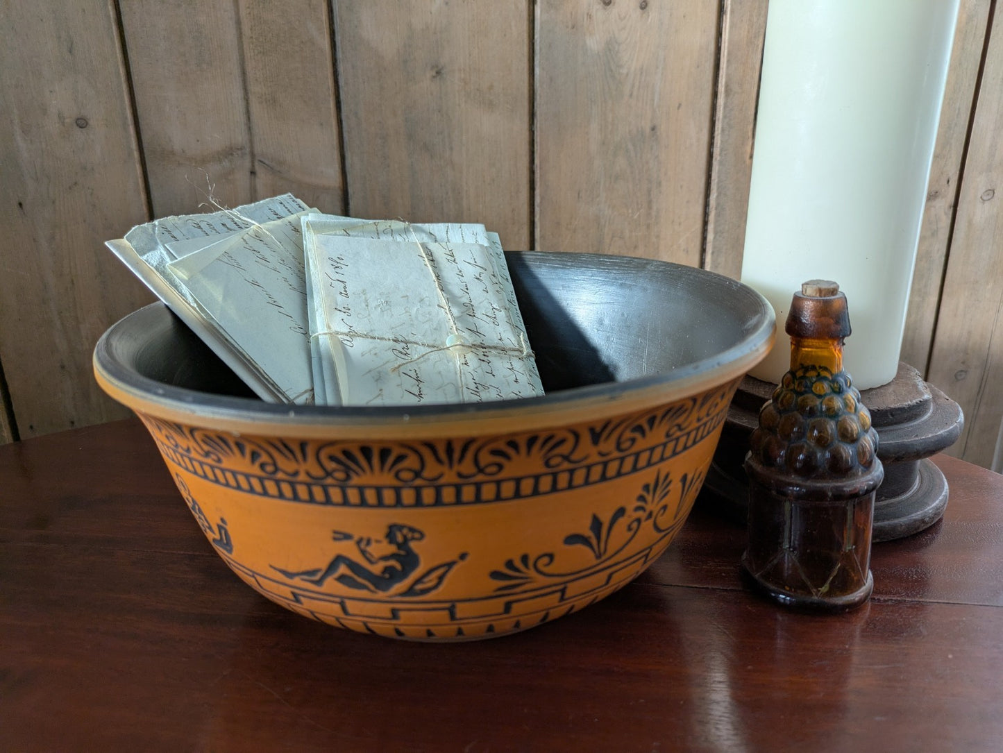 Rogild Danmark 203 vintage large Denmark ceramic bowl planter Neoclassical Vgc