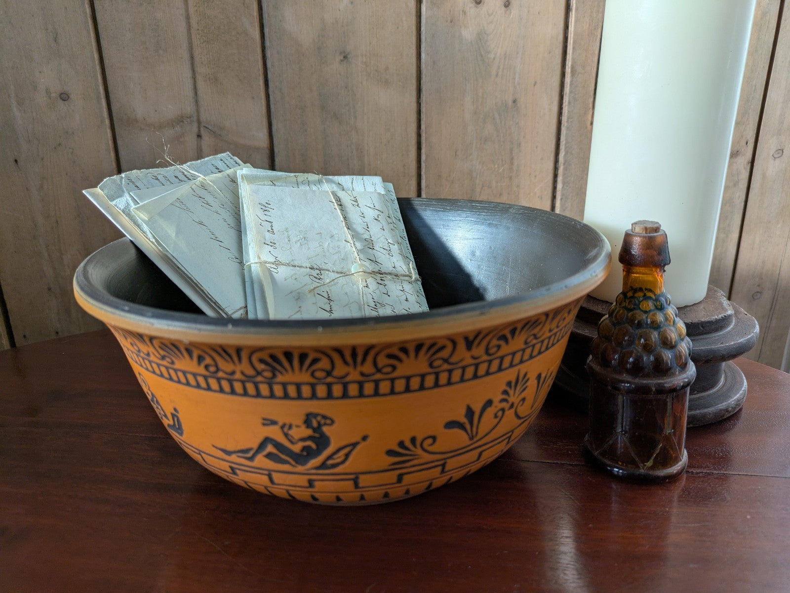 Rogild Danmark 203 vintage large Denmark ceramic bowl planter Neoclassical Vgc