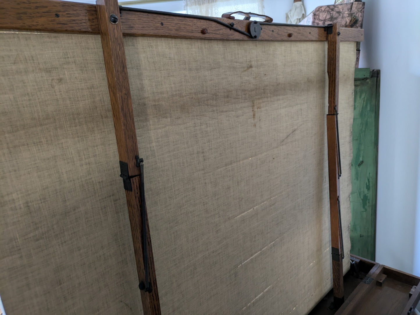 Houghton Butcher MFG Co Ensign Auto Screen Projector Screen London WW1 Boxed VGC