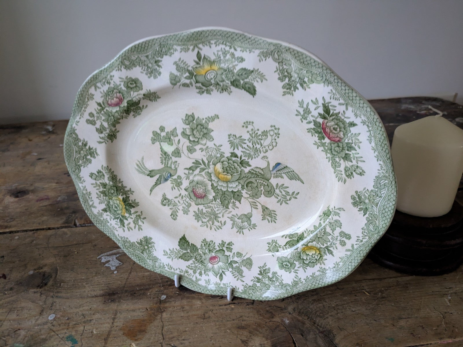 Enoch Wedgwood Tunstall ltd Kent Under plate Oval Platter Vintage Hand Engraved