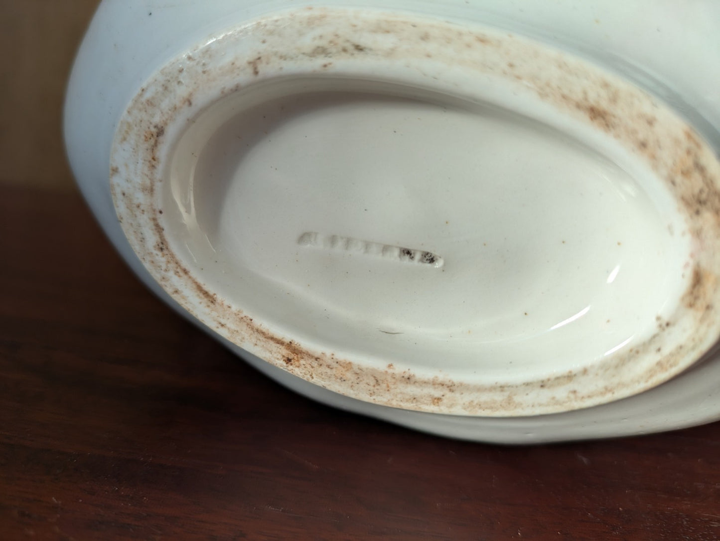 Antique Vintage Copeland White Ironstone Fluted Jelly Mould Pattern Ware Old Vgc