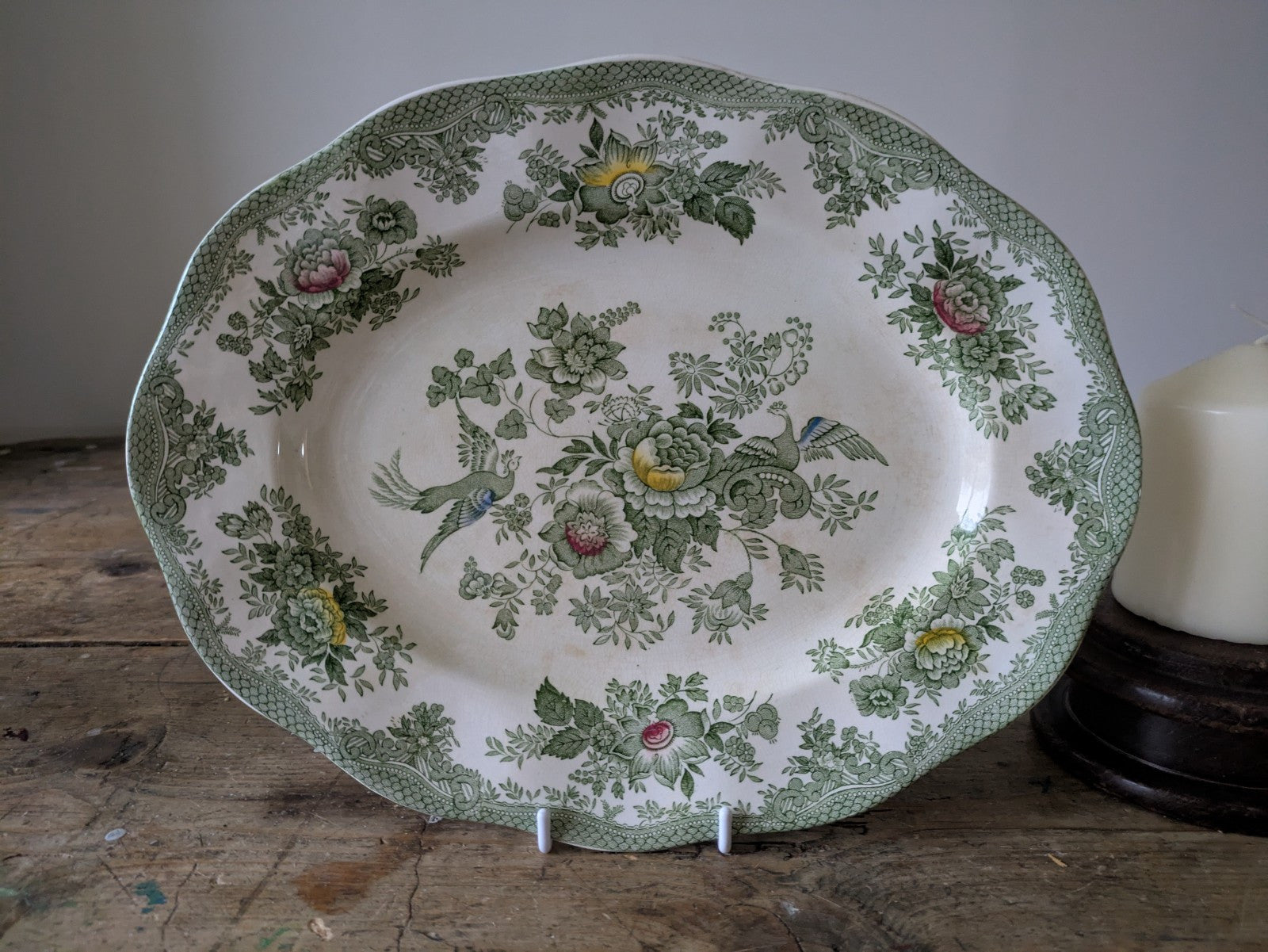 Enoch Wedgwood Tunstall ltd Kent Under plate Oval Platter Vintage Hand Engraved